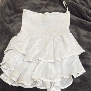 SHEIN White Bubble Mini Skirt